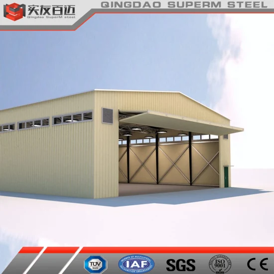 Alquiler de prefabricados de estructura de acero ligero Hangar para aviones Aerocraft avión