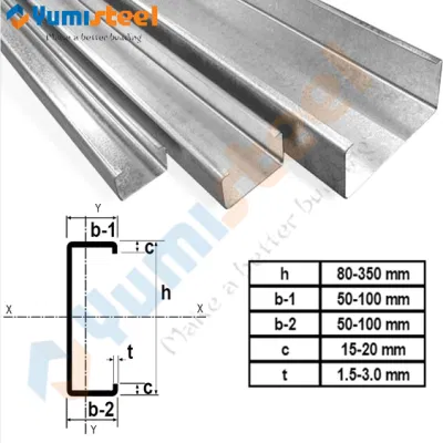 Correa de techo/pared de acero galvanizado de alta resistencia y buen precio C